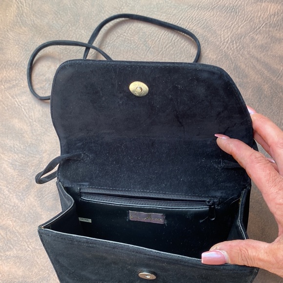 Small black suede-like purse. - Picture 3 of 5